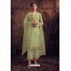 Green Rangoli Georgette Designer Suit