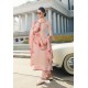 Baby Pink Pure Georgette Party Wear Straight Suit