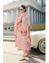 Baby Pink Pure Georgette Party Wear Straight Suit