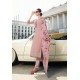 Dusty Pink Pure Georgette Party Wear Straight Suit