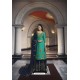 Teal And Blue Pure Dola Jacquard Heavy Designer Suit