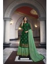 Green Pure Dola Jacquard Heavy Designer Suit