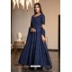 Navy Blue Diamond Georgette Designer Anarkali Long Gown