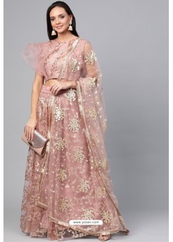 Dusty Pink Latest Designer Party Wear Fancy Lehenga Choli