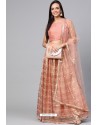 Peach Latest Designer Party Wear Fancy Lehenga Choli