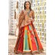 Multi Colour Banarasi Silk Designer Lehenga Choli