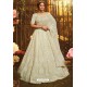 Off White Designer Georgette Wedding Lehenga Choli