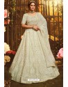 Off White Designer Georgette Wedding Lehenga Choli