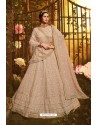 Light Brown Designer Georgette Wedding Lehenga Choli