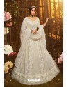 Beautiful White Designer Georgette Wedding Lehenga Choli