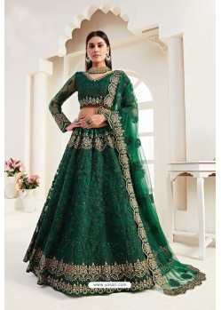 Dark Green Designer Bridal Wedding Wear Lehenga Choli