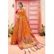 Orange Designer Classic Wear Art Silk Saree