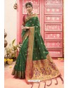 Dark Green Designer Classic Wear Art Silk Saree