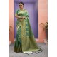 Forest Green Designer Party Wear Art Silk Saree