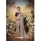 Light Grey Partywear Chiffon Satin Designer Saree