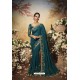 Teal Partywear Vichitra Silk Designer Saree