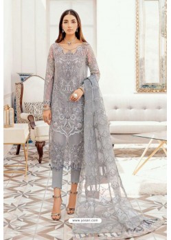 Grey Designer Pakistani Style Suit