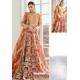 Red And Orange Heavy Designer Party Wear Suit