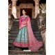 Sky Blue And Pink Designer Wedding Wear Lehenga Choli