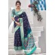 Navy Blue Banarasi Art Silk Traditional Wear Designer Saree