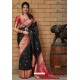 Black Banarasi Art Silk Traditional Wear Designer Saree