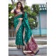 Teal Banarasi Art Silk Traditional Wear Designer Saree