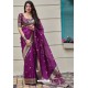 Violet Banarasi Art Silk Traditional Wear Designer Saree