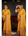 Yellow Designer Sana Silk Classic Wear Saree