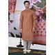 Orange Cotton Fancy Classic Wear Kurta Pajama