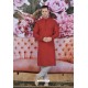 Maroon Cotton Fancy Classic Wear Kurta Pajama