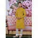 Stylish Yellow Cotton Fancy Classic Wear Kurta Pajama