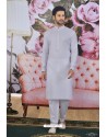 White Cotton Classic Wear Kurta Pajama