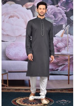 Stylish Black Cotton Classic Wear Kurta Pajama