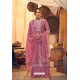 Old Rose Pure Viscose Velvet Party Wear Palazzo Suit