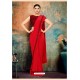 Red Heavy Designer Party Wear Saree