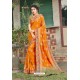 Orange Heavy Banarasi Silk Traditional Wear Saree