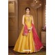 Yellow Latest Heavy Embroidered Designer Wedding Anarkali Suit