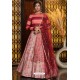 Dusty Pink Heavy Embroidered Designer Party Wear Lehenga