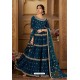 Teal Blue Latest Heavy Embroidered Designer Wedding Anarkali Suit