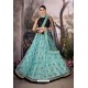 Turquoise Stylish Designer Party Wear Lehenga