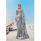 Silver Heavy Designer Traditional Wear Wedding Sari