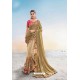 Beige Heavy Designer Traditional Wear Wedding Sari