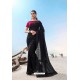 Black Heavy Designer Traditional Wear Wedding Sari