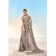 Taupe Heavy Designer Traditional Wear Wedding Sari