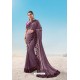Lavender Heavy Designer Traditional Wear Wedding Sari