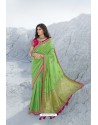 Green Latest Heavy Designer Traditional Party Wear Silk Sari