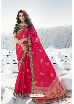 Rani Latest Heavy Designer Traditional Party Wear Silk Sari