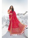 Rani Pink Latest Heavy Designer Traditional Party Wear Silk Sari