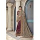 Rose Red Heavy Embroidered Designer Wear Wedding Silk Sari