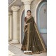 Mehendi Heavy Embroidered Designer Wear Wedding Silk Sari